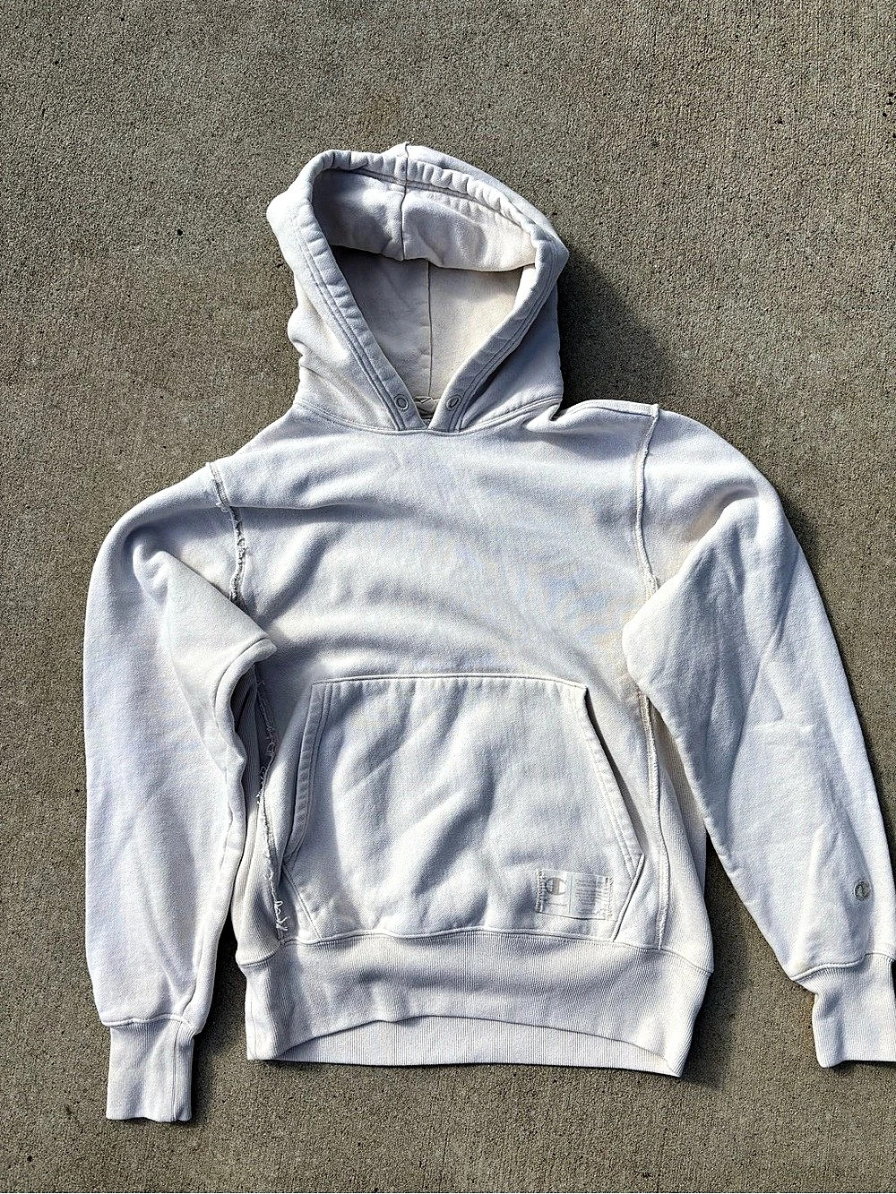 Champion Reverse Weave Pullover Hoodie White Small